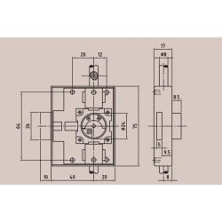 Zamek rozporowy , nawierzchniowy  3003 +  cylinder